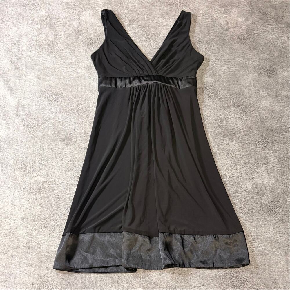 Vintage Black Empire Contrast Midi Dress